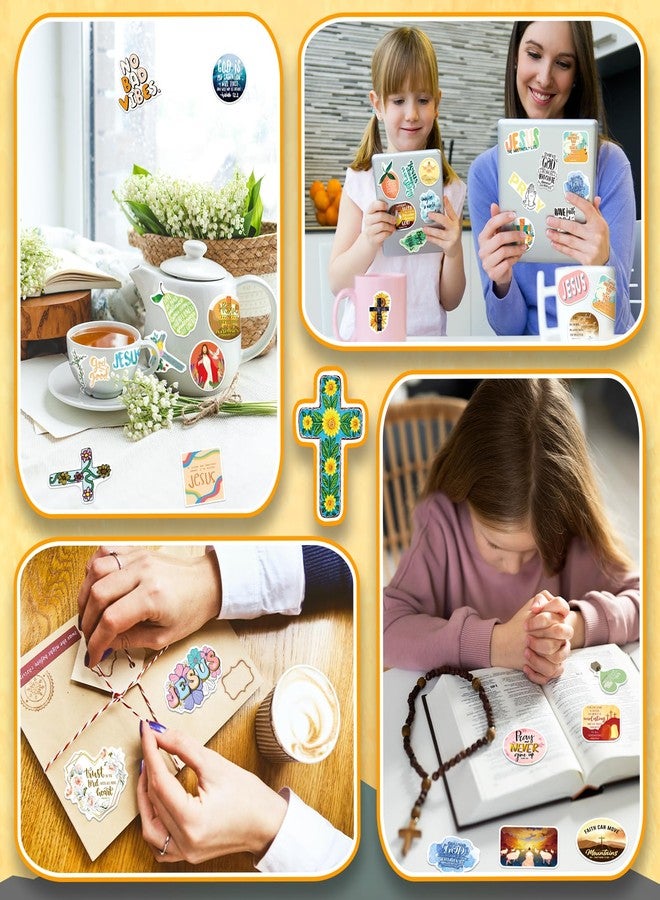 WAKEMOODEI 400PCS Christian Stickers, Jesus Bible Verse Stickers for Journaling Religious Motivational Quote Sticker Pack God Christian Gifts for Women Adults - Image 3
